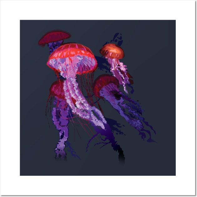 Jellyfish Wall Art by MindsparkCreative